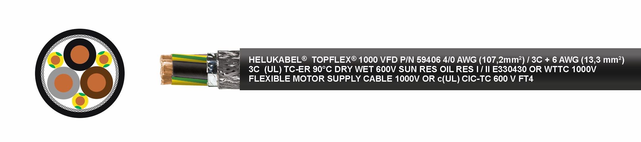 Cable Helukabel: TOPFLEX® 1000 VFD (UL)